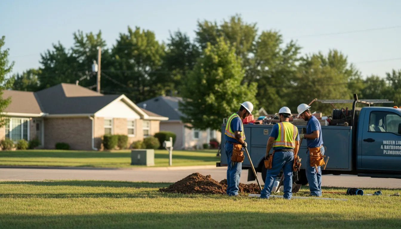 Residential water line and bathroom plumbing service in Montebello, VA